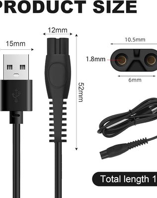 5V Cable for Philips One Blade
Charger, Compatible with All