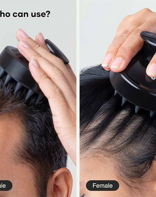 Head Massager with Medical-Grade Silicone Bristles | Hair Massager for Hair Growth