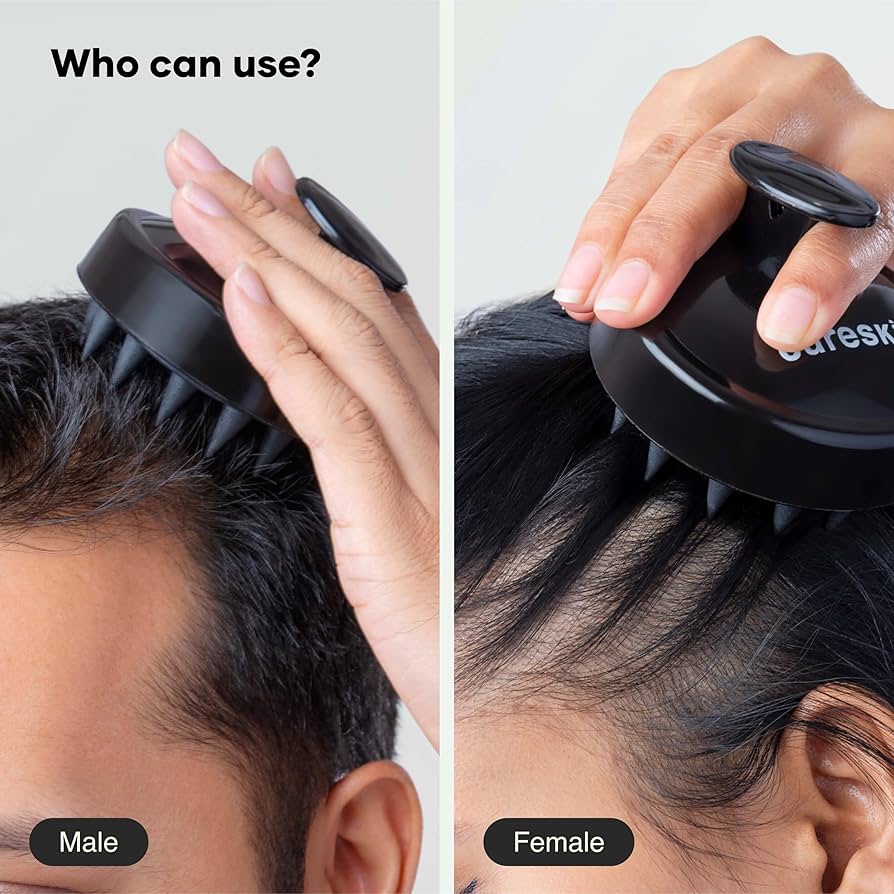 Head Massager with Medical-Grade Silicone Bristles | Hair Massager for Hair Growth