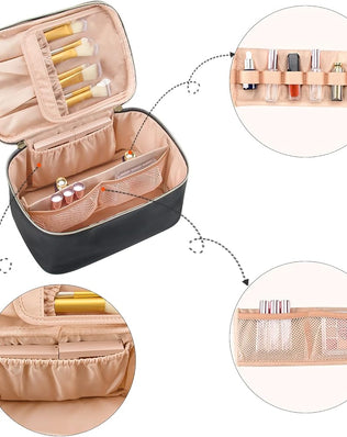 Makeup Bag, Portable Cosmetic Bag, Travel Makeup Case Organiser