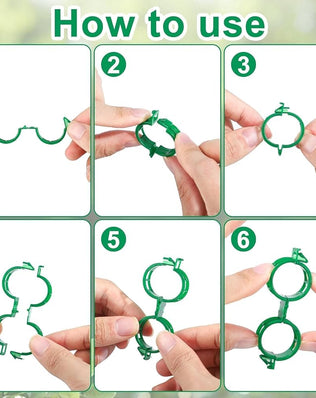 Pack of 100 Plant Support Clips, Garden Plant Support, Plant Clips for Climbing Plants