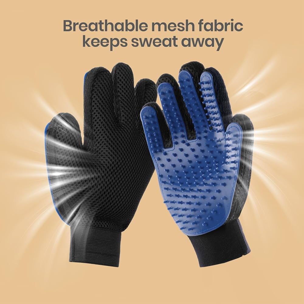 Dog Grooming Glove, Gentle Pet Grooming Glove Brush, Efficient Pet Hair Remover