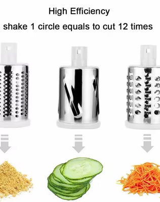 Highly Efficient and Versatile Vegetable and Fruit Slicer Grater Benchtop Drum Cutter