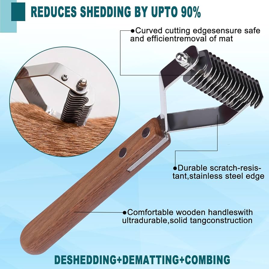 Undercoat rake dog grooming comb, dog brushes for Shedding Stripping Brush Pet