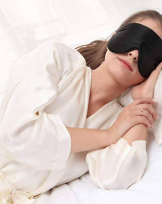 Organic Silk Sleep Mask Super Smooth Skin Care Soft Padding Lightweight
