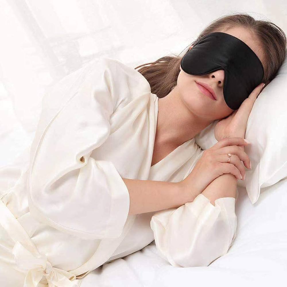 Organic Silk Sleep Mask Super Smooth Skin Care Soft Padding Lightweight