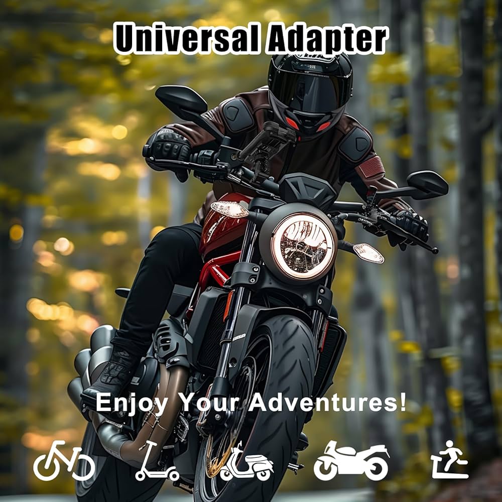 Problems Solved bike phone handlebar mount with anti-vibration and safety lock, 360º rotation for motorbikes.