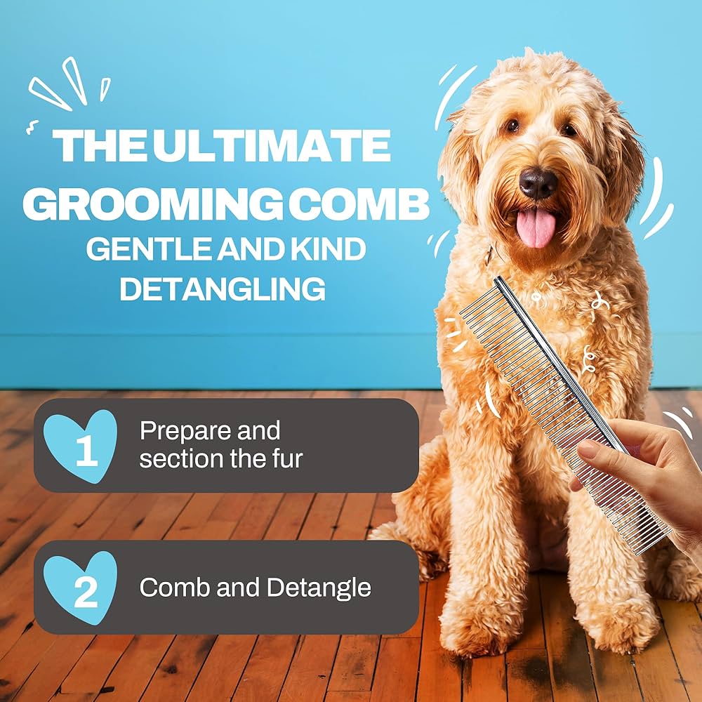The Doodle Brush Dog Combs for Grooming Matting, Metal Comb For Dogs
