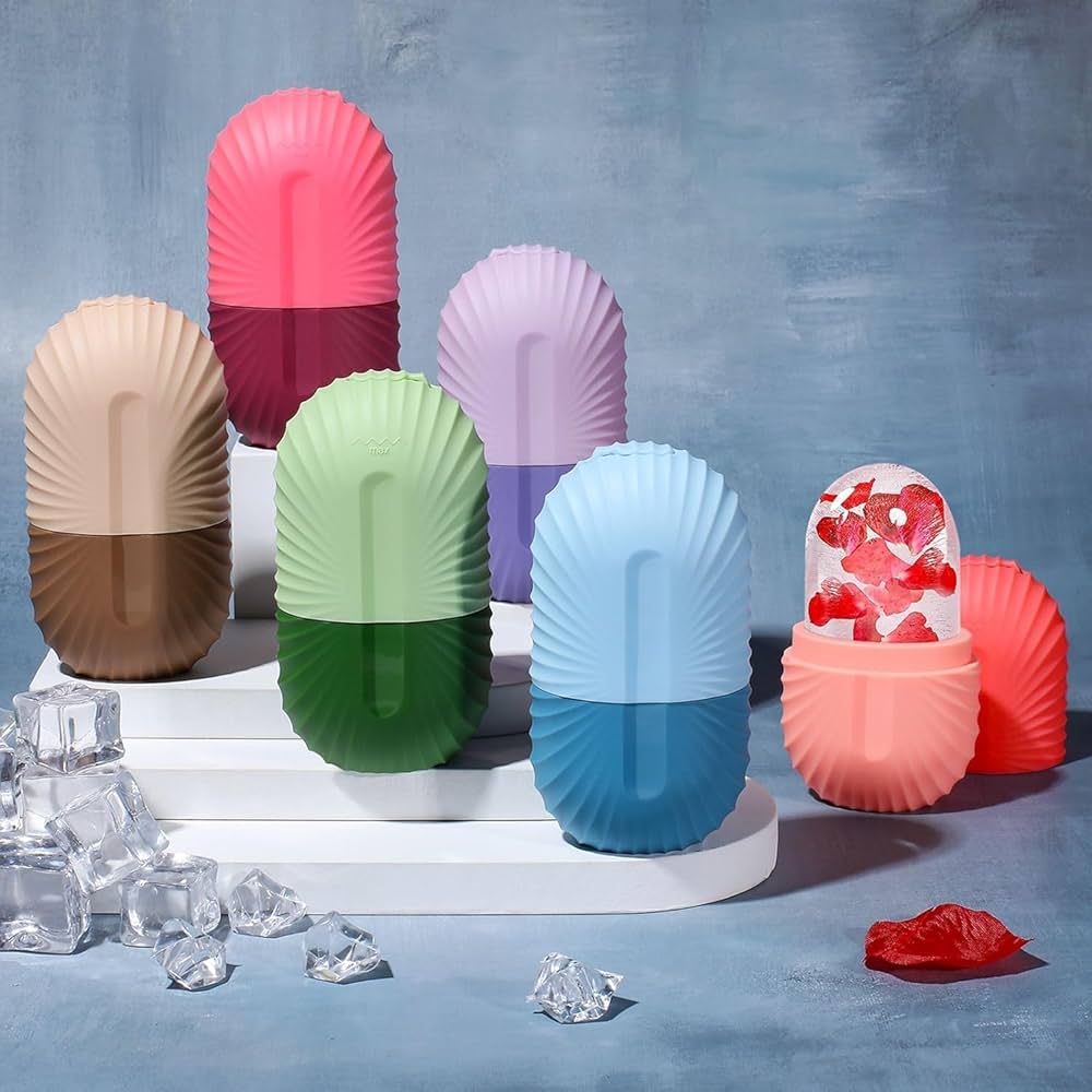Ice Roller for Face and Eye, Silicone Ice Facial Roller Ice Holder, Face Ice Mold