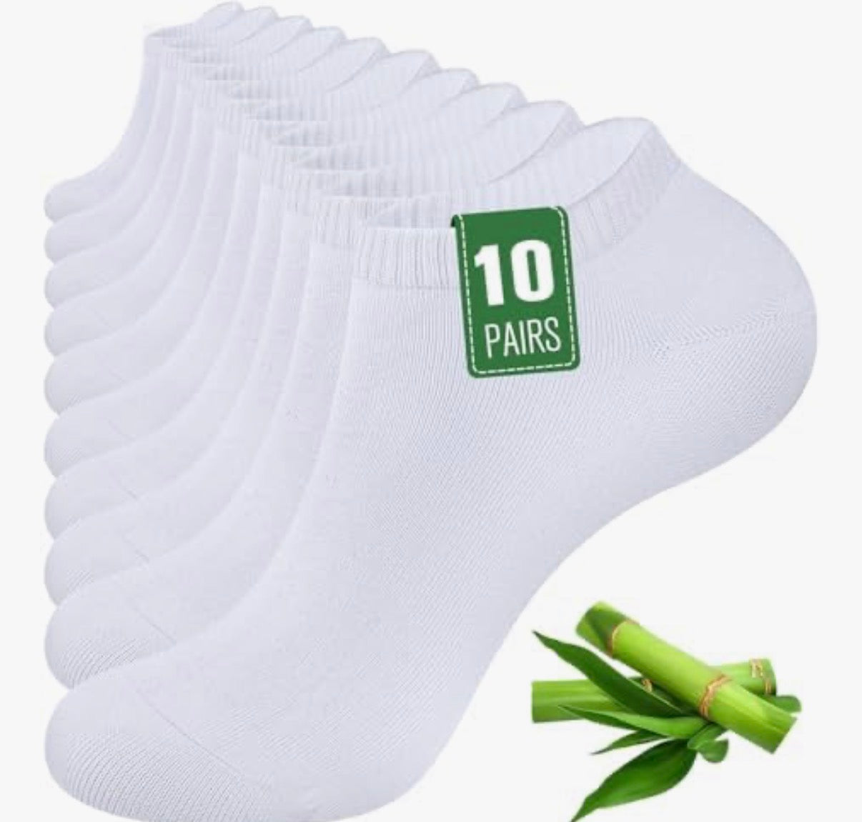 Problems Solved men's and women's trainer socks, anti-blister white and black, 6 pairs, size 9-11, shown in the image.