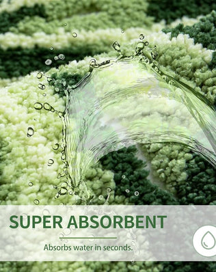 Problems Solved green monstera leaf bath mat, tropical plant-shaped shower rug for bathroom floor.