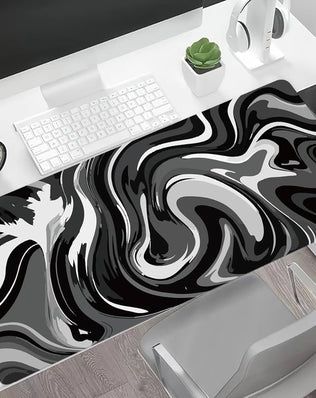 Large Problems Solved gaming mouse mat, 800x400mm desk mat with smooth surface and non-slip base, perfect for gaming setups.