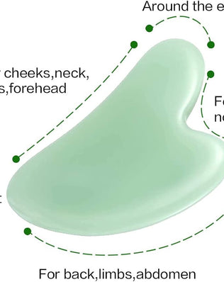 Gua Sha Tool, Jade Stone Guasha Massage Tool for Scraping Facial and SPA