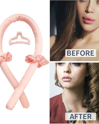 Heatless Curling Rod Headband No Heat Silk Ribbon Curling Rod Hair Roller Curls