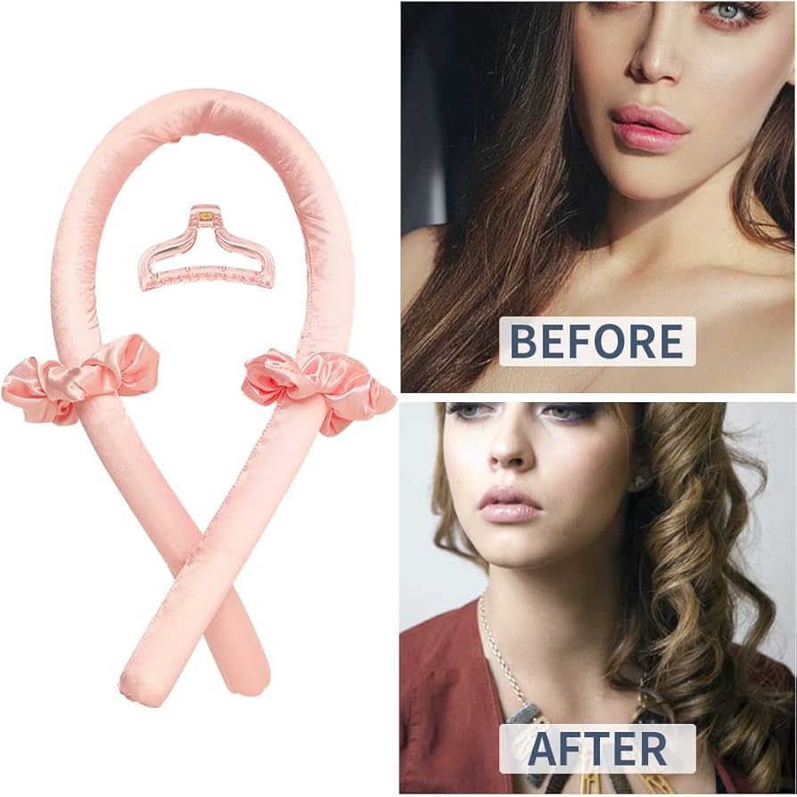 Heatless Curling Rod Headband No Heat Silk Ribbon Curling Rod Hair Roller Curls