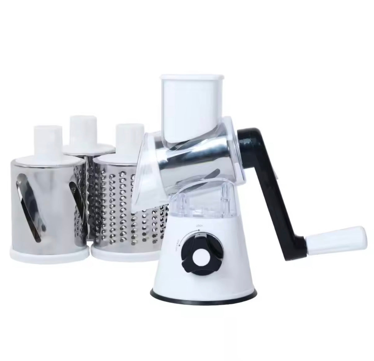 Highly Efficient and Versatile Vegetable and Fruit Slicer Grater Benchtop Drum Cutter