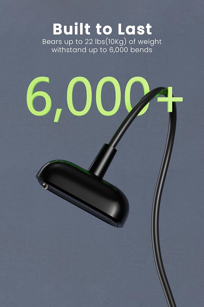 Problems Solved Fitbit Charge 6/5/Luxe smartwatch replacement charging cable, 3.3ft length, compatible with Fitbit smartwatches.