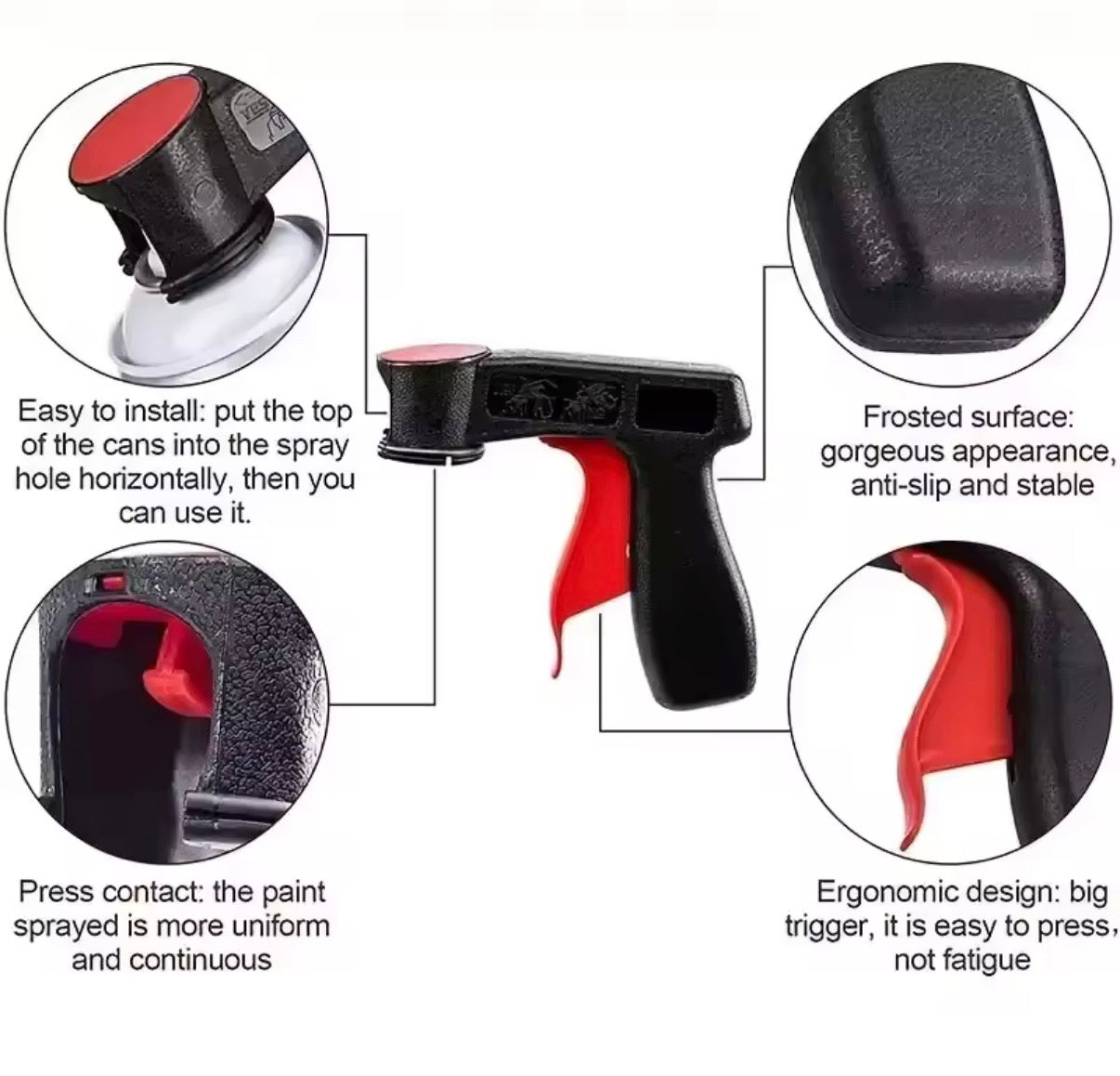 1 Pcs Plastic Portable Spray Paint Handle, Universal Reusable