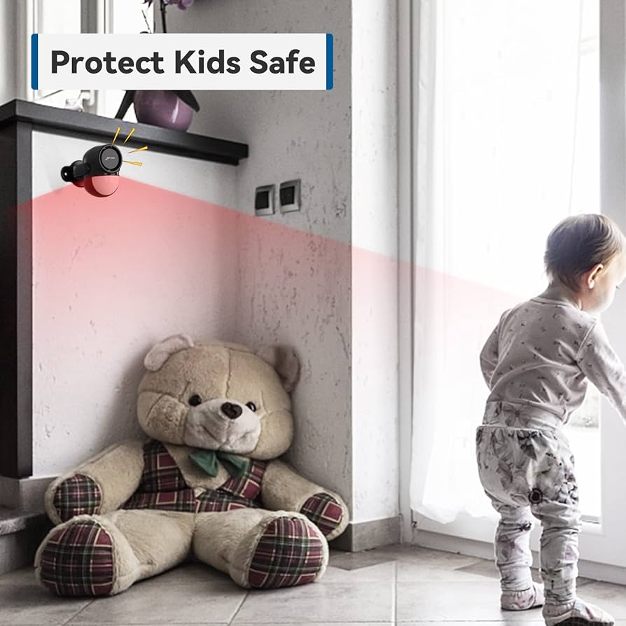 Indoor Motion Sensor Alarm with Siren, Wireless Infrared DIY PIR Motion Detector
