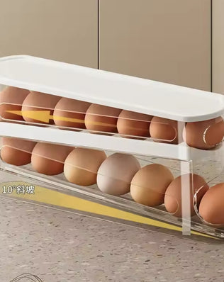 Bilayer Fridge Egg Storage Box Automatic Rolling Eggs Holder Rack - Problems Solved