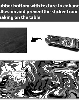 Extended large Problems Solved mouse mat desk pad with non-slip rubber base and stitched edges, measuring 70x30cm.