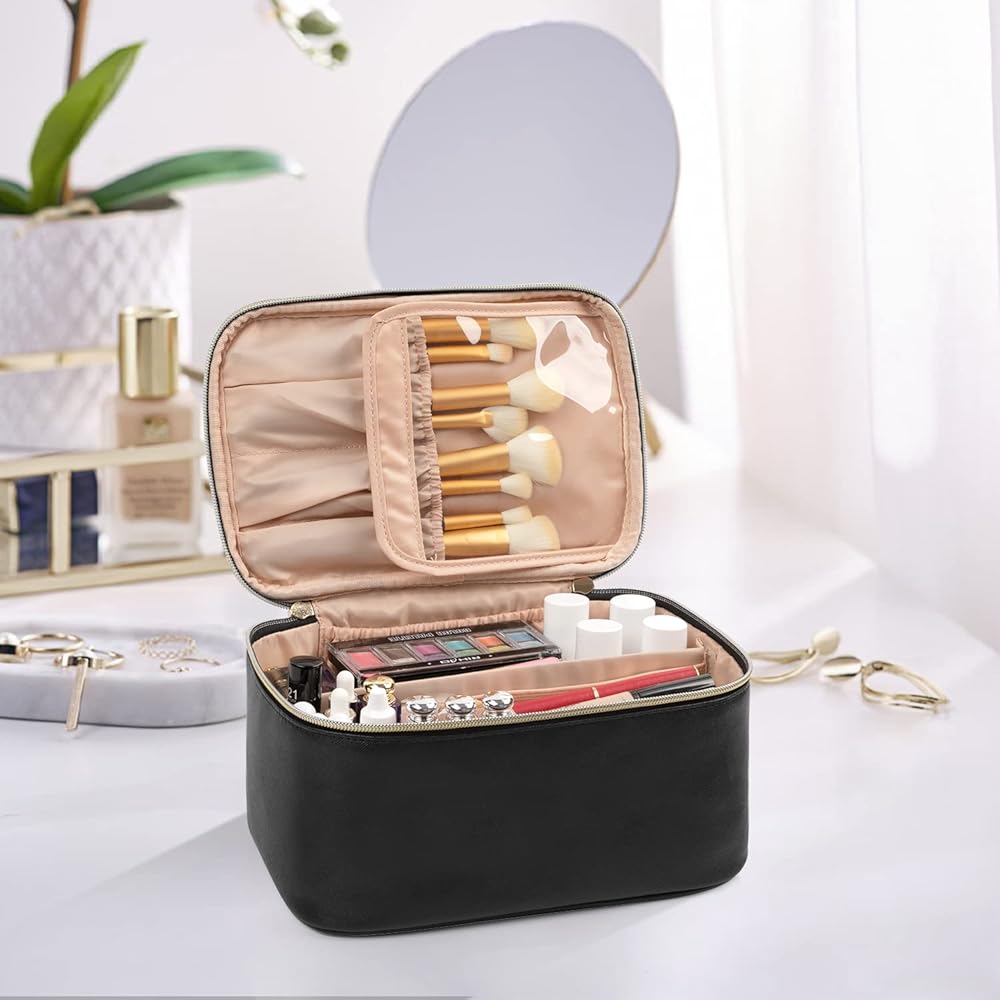 Makeup Bag, Portable Cosmetic Bag, Travel Makeup Case Organiser