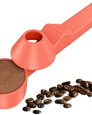 Coffee Scoop & Funnel for Reusable Cup Refillable Coffee Pods, Coffee Measuring