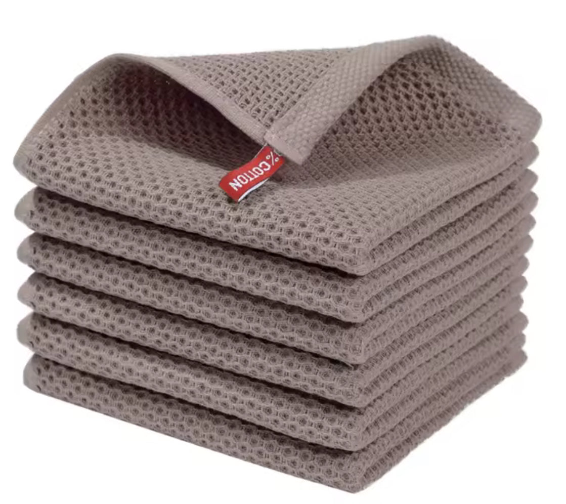Set of 6 Problems Solved No Trace Absorbent Dish Rags for kitchen, featuring quick-drying, lint-free microfiber cloths