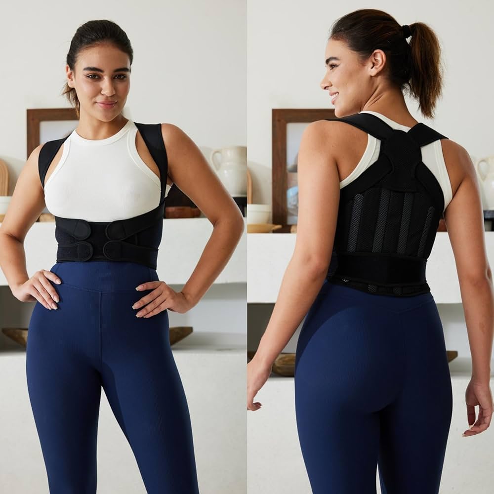 Back Brace, Posture Corrector for Women and Men, Adjustable Full Back Support