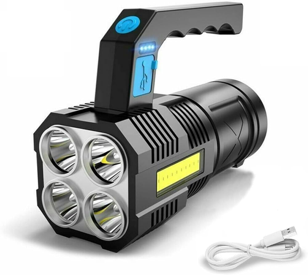 LED Flashlight Torch
Rechargeable COB Spotlight Lantern Work