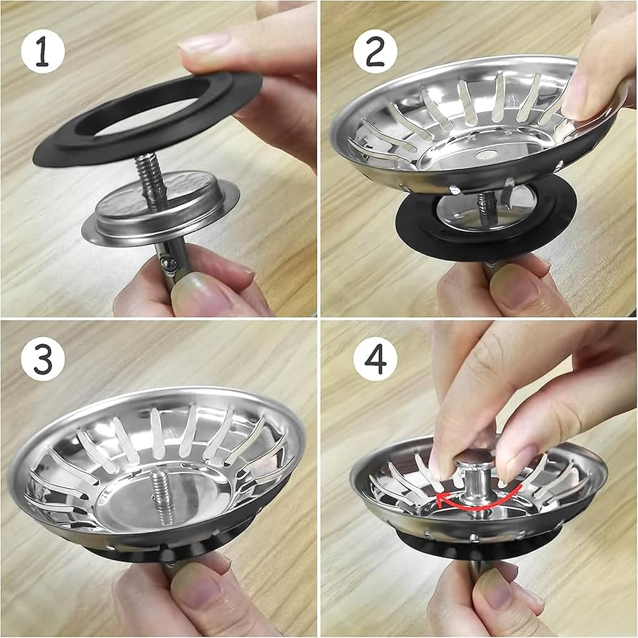 2 Pack Kitchen Sink Plug Strainer, Stainless Steel Sink Plug Replacement