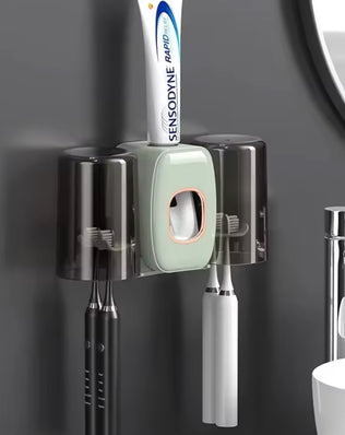 Toothbrush Holder With Cup Holder Toothpaste Dispenser Without Drilling - Problems Solved