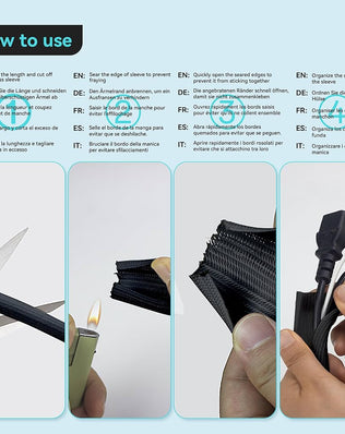Problems Solved 13mm cable tidy sleeve, 3m length, flexible cable management tube for PC and TV setup.