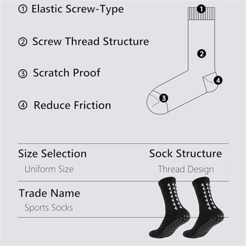 Three pairs of Problems Solved men's non-slip football grip socks with reinforced soles, designed for secure sports performance.