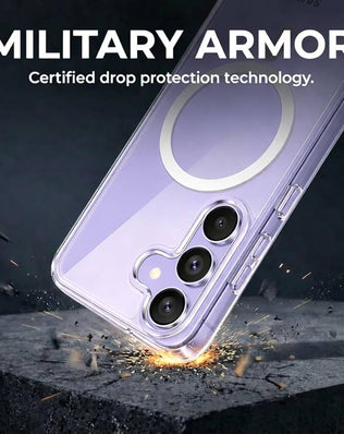 For Samsung Galaxy S24 Case Clear [Compatible with MagSafe] [Non-Yellowing]