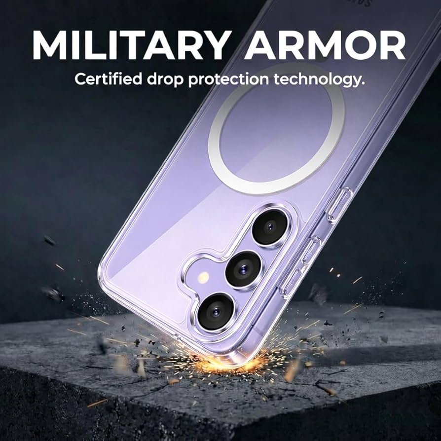For Samsung Galaxy S24 Case Clear [Compatible with MagSafe] [Non-Yellowing]