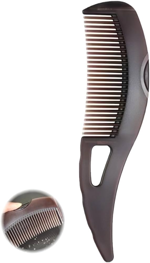 Dandruff Comb, Hollow Tooth, Detoxing, Scalp Psoriasis, Lice, Multifunctional, Brown