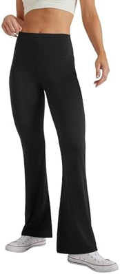 Women's high waist flared yoga trousers with bootcut leg design, from Problems Solved, featuring comfortable, stylish workout leggings.