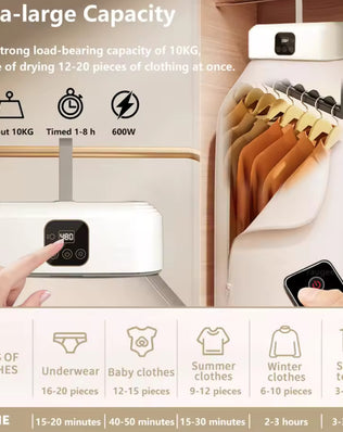 Portable Foldable Electric Clothes Dryer with UV Sterilization - Problems Solved