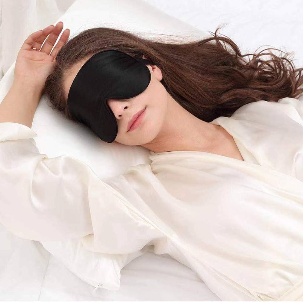 Organic Silk Sleep Mask Super Smooth Skin Care Soft Padding Lightweight