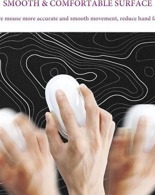 Large Problems Solved gaming mouse pad with non-slip base, 800x300mm desk mat for gaming and computer use