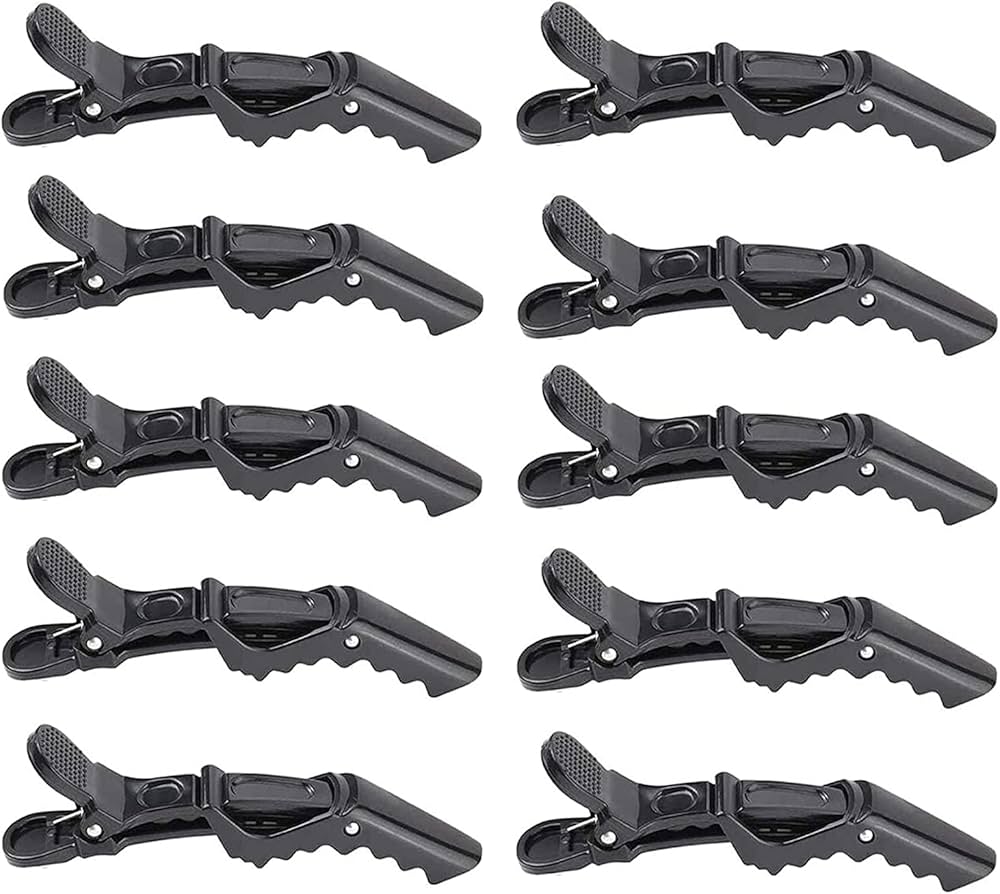 10x Crocodile Hair Clips Barrette, Professional Styling Hair Clips, Sectioning Clamp