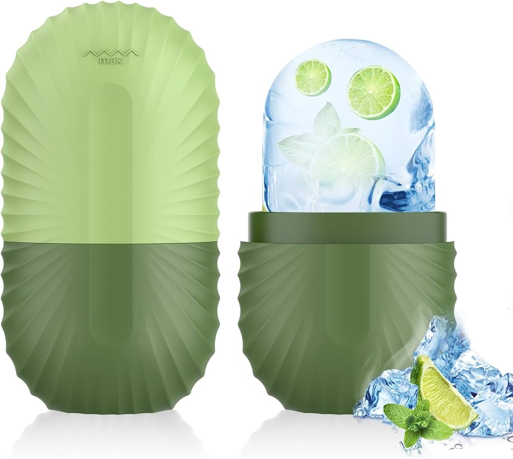 Ice Roller for Face and Eye, Silicone Ice Facial Roller Ice Holder, Face Ice Mold
