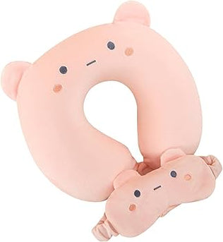 Travel Pillow Kids Travel Pillow with Sleep Eye Mask Cute Neck Pillow for Travel Soft Memory