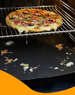 Pack of 4 Geebymol Oven Liner, Oven Liners for Fan Assisted Ovens, Non Stick BBQ