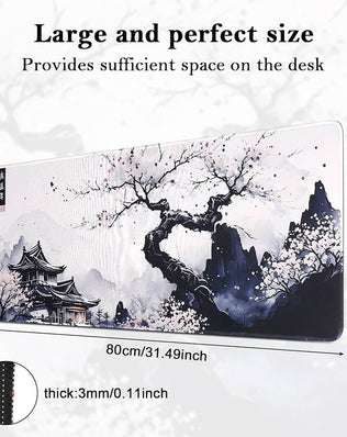 Problems Solved non-slip gaming mouse pad, 80×30cm waterproof extended mouse mat with anti-slip base, ideal for gaming and office use.