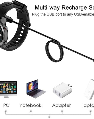 Problems Solved magnetic charger for smart watches, 3.3ft cable with magnetic connector for easy charging.