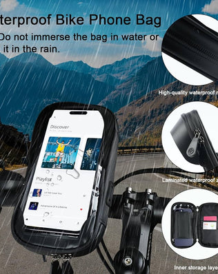 Problems Solved Flintronic waterproof bicycle phone holder with 360° rotation, securely carrying smartphones during cycling.