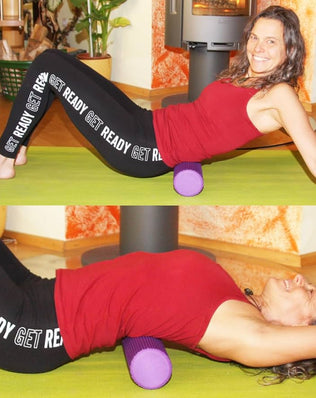 Problems Solved foam roller 3.75-inch diameter x 16.5-inch length for leg and back muscle recovery, textured surface for massage.