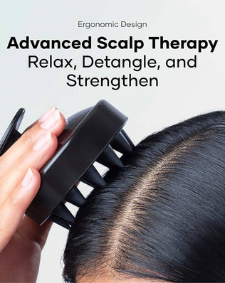 Head Massager with Medical-Grade Silicone Bristles | Hair Massager for Hair Growth